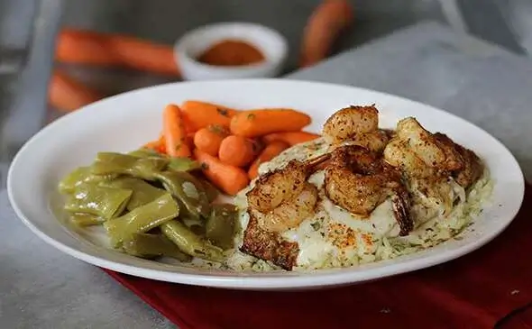 Creamy Garlic Tilapia & Shrimp