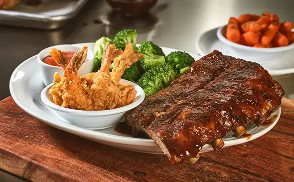 Half Rack of Ribs & Shrimp
